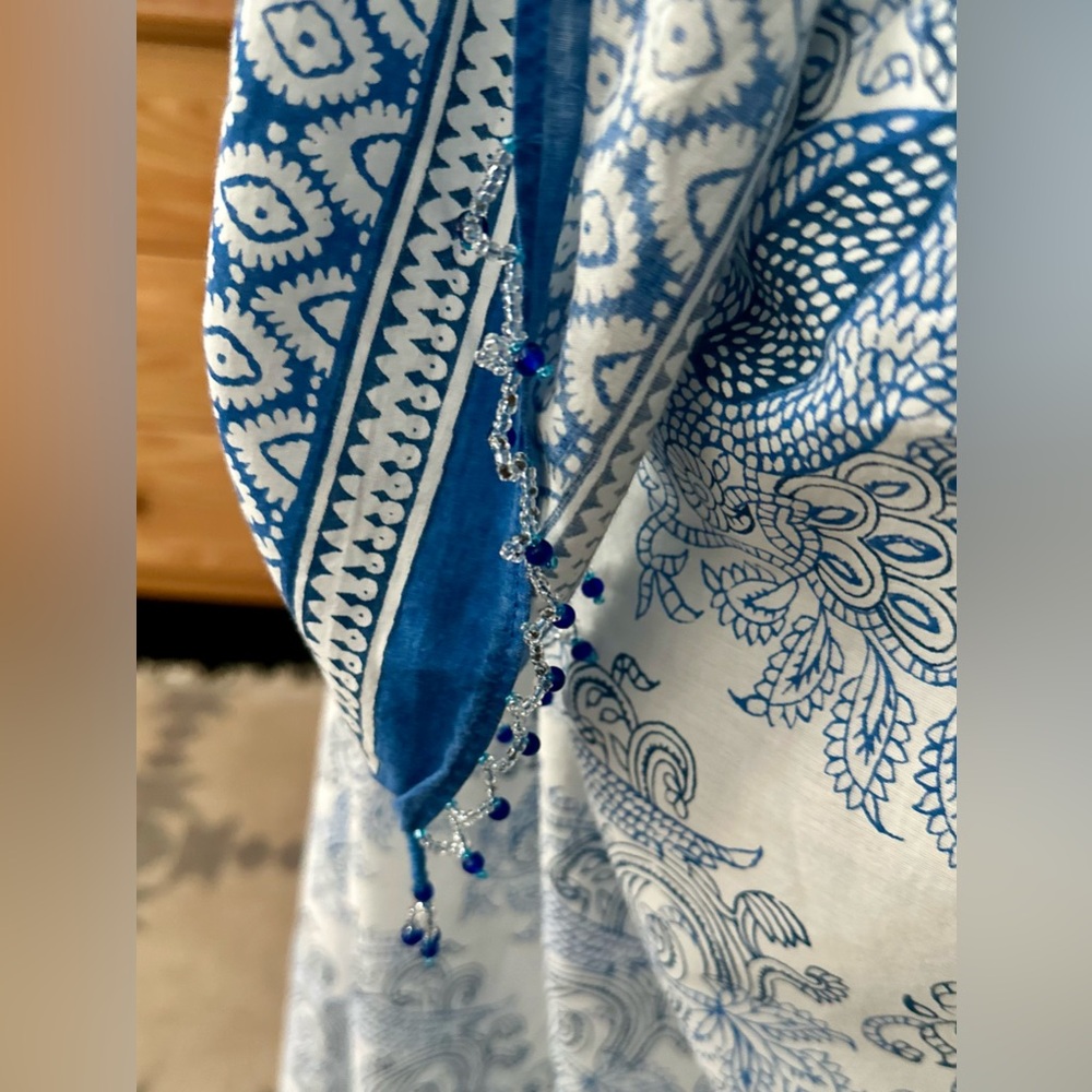 CALYPSO PAREO NWOT! GORGEOUS! NEVER WORN! beaded trim O/S MOVING SALE! $25 OBO - Picture 8 of 15